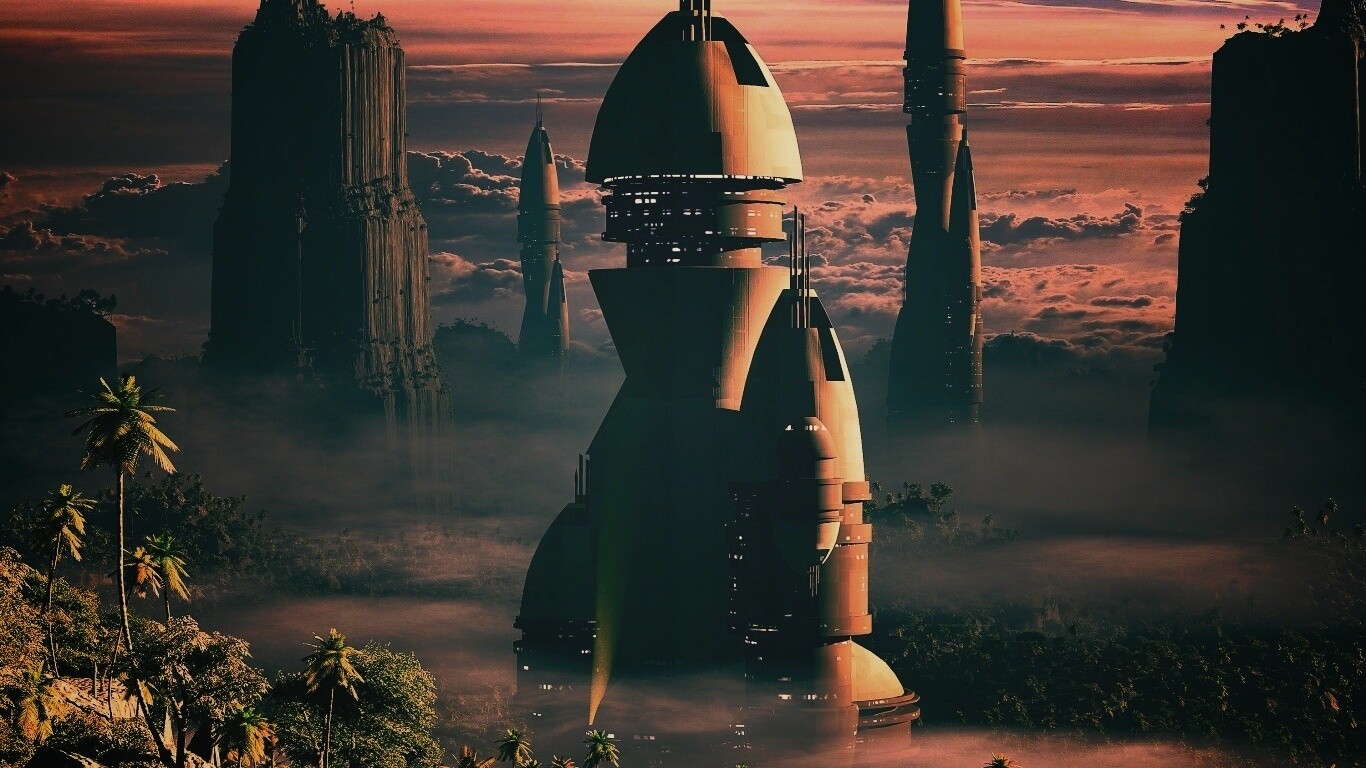 Город будущего обои