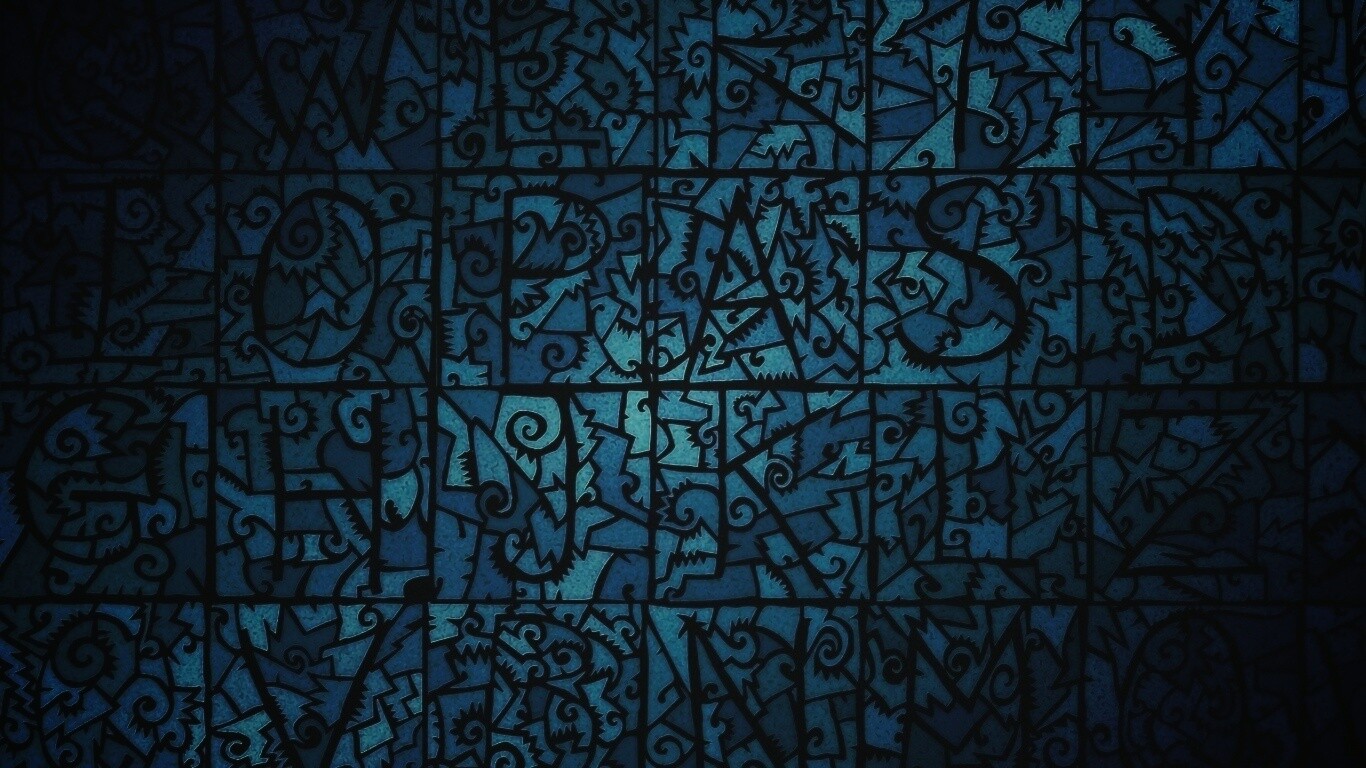 Витражные буквы обои