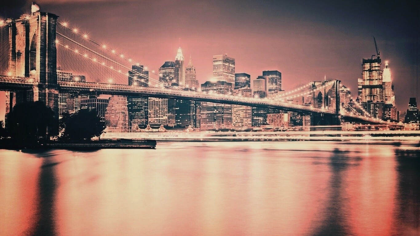 Огни ночного города обои