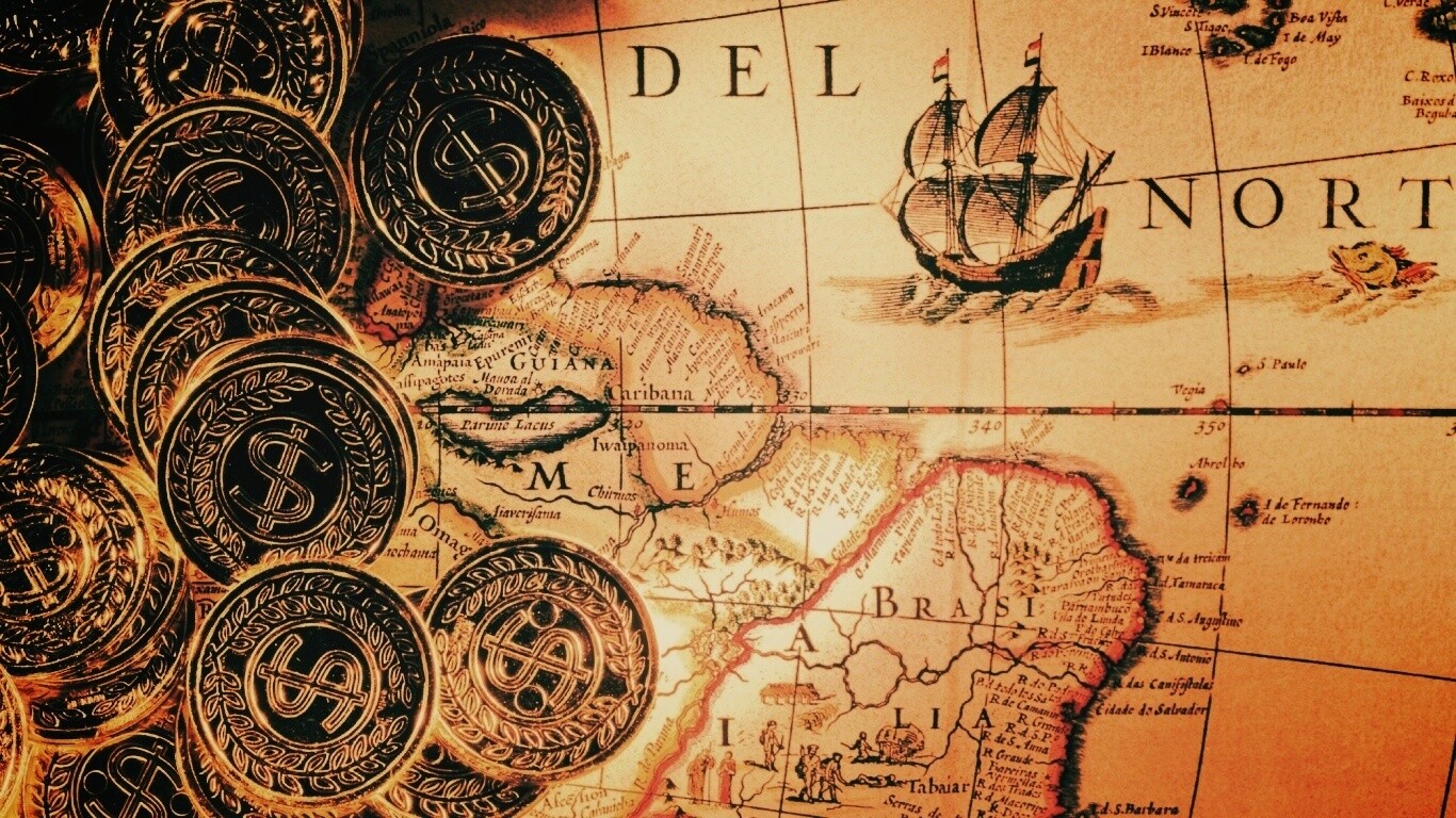 Деньги и карта сокровищ обои