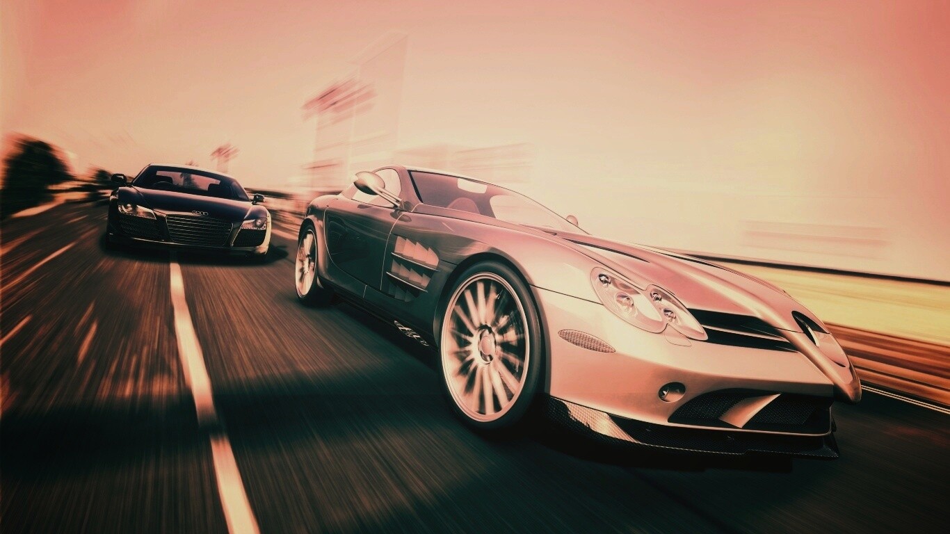 Гонка Ауди и Мерседеса обои