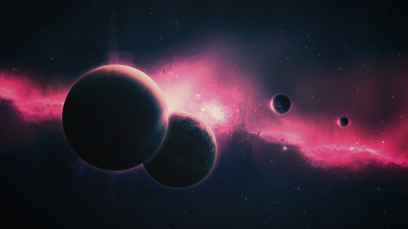 Фиолетовая вселенная обои