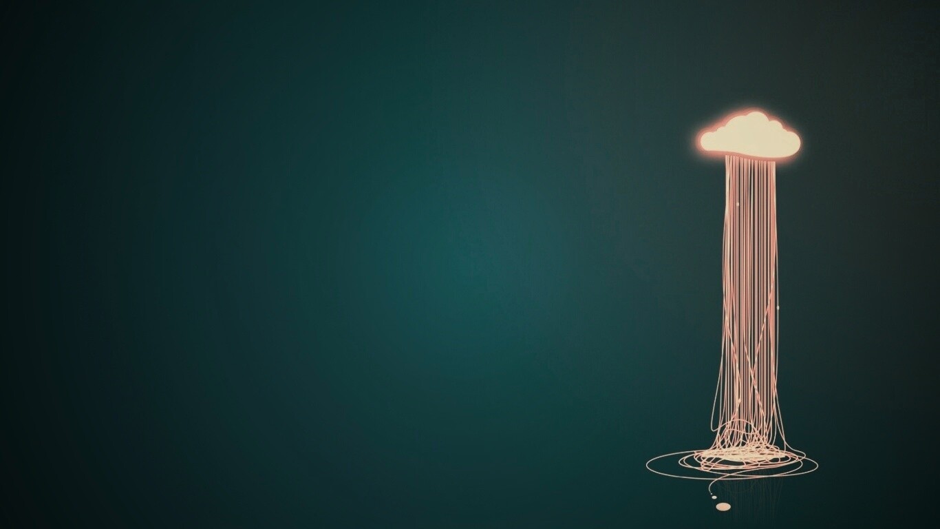 Тучка изливается нитями обои