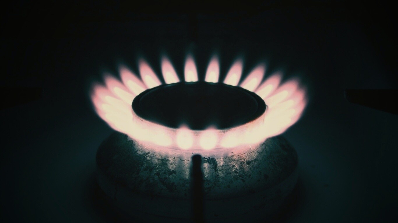 Огонь газовой конфорки обои