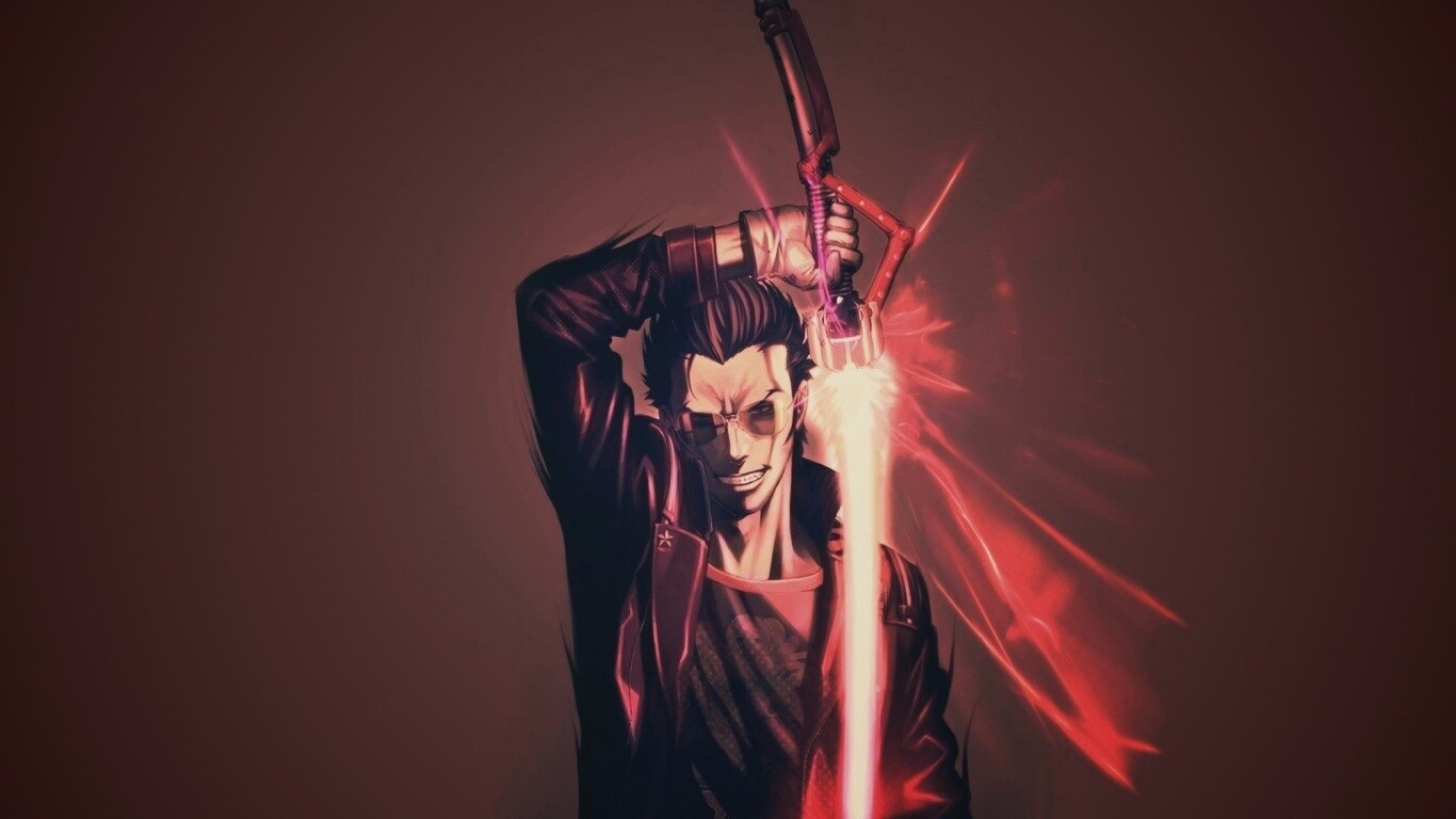 Мужик с зверским световым мечом обои