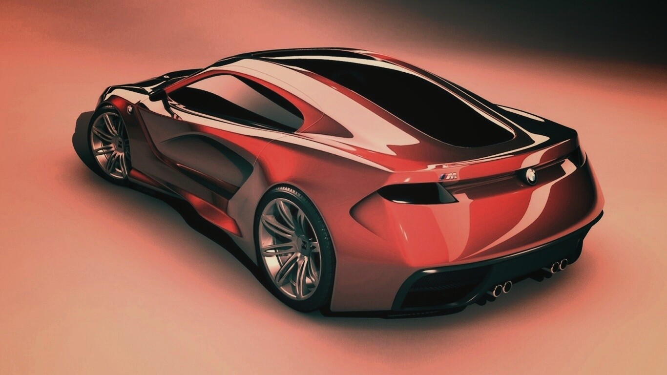 Красный концепт BMW обои