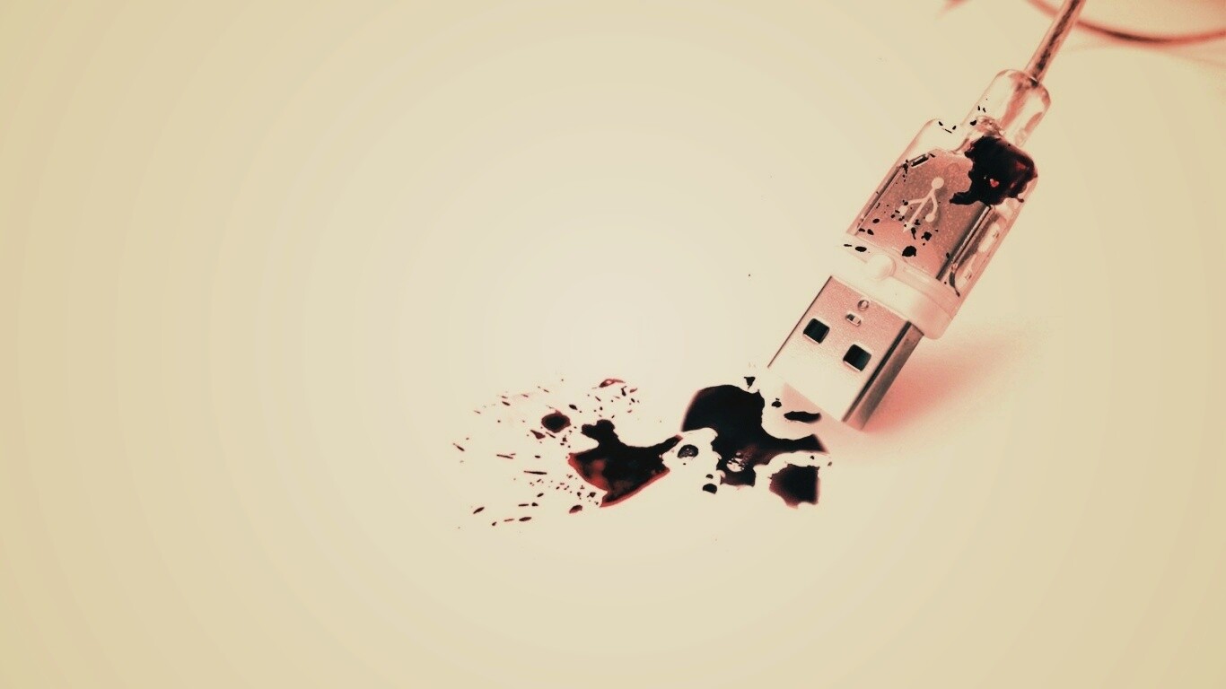 Кровавый usb обои