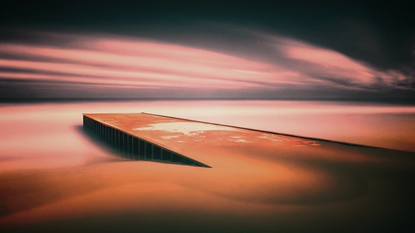 Пирс на пляже обои