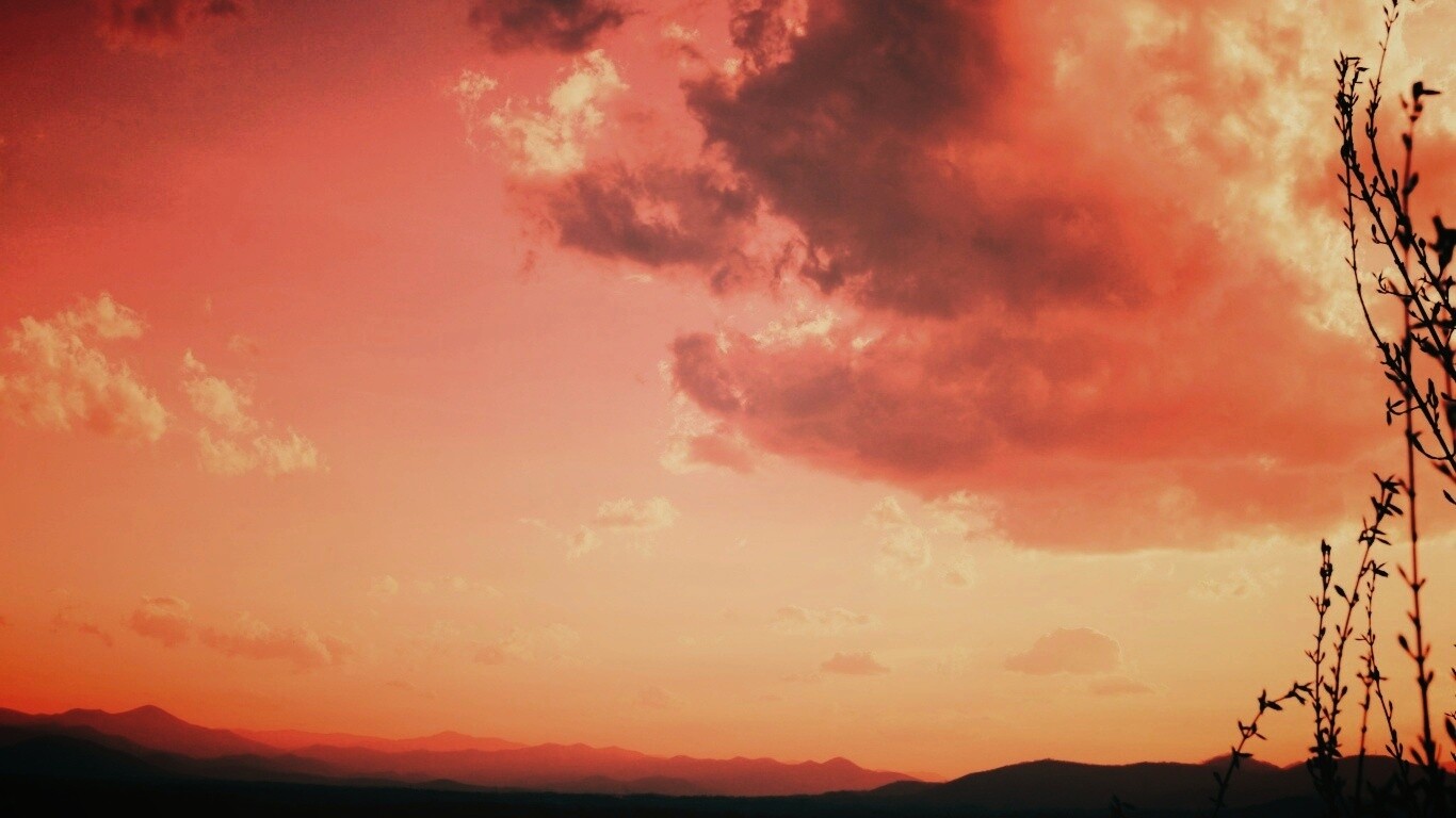 Горный закат обои