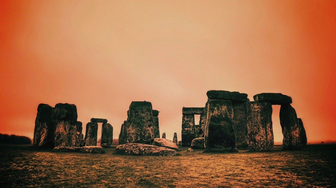 Вечерний Стоунхендж обои