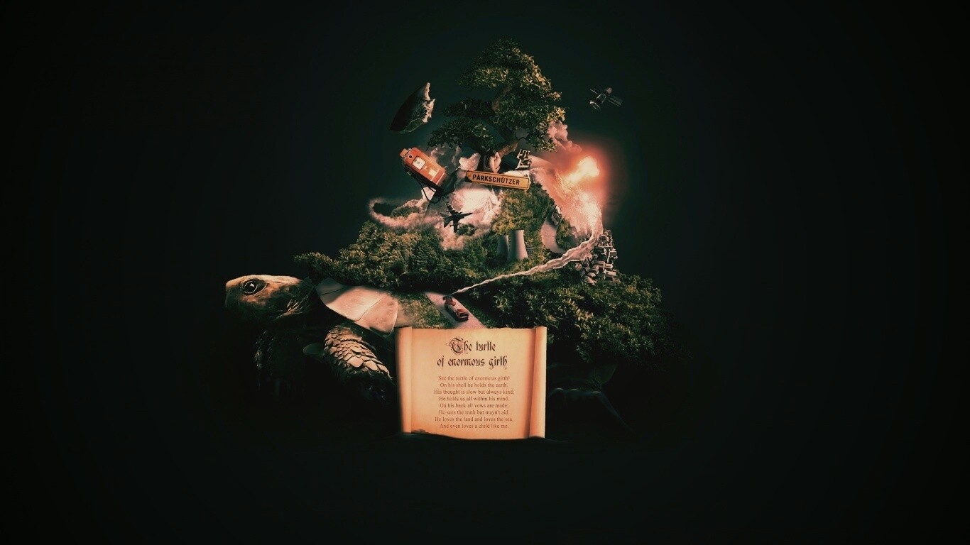 Огромная в обхвате черепаха обои