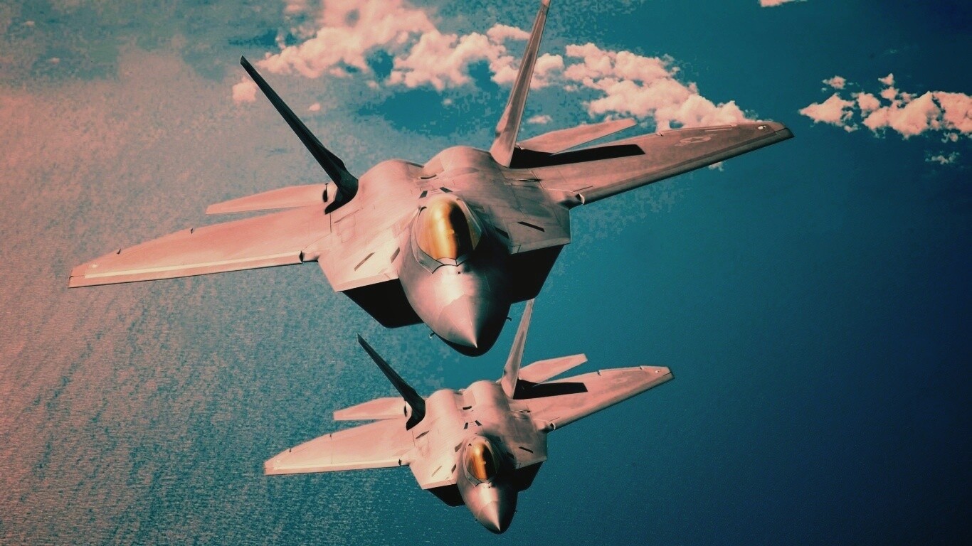 Истребители в небе обои