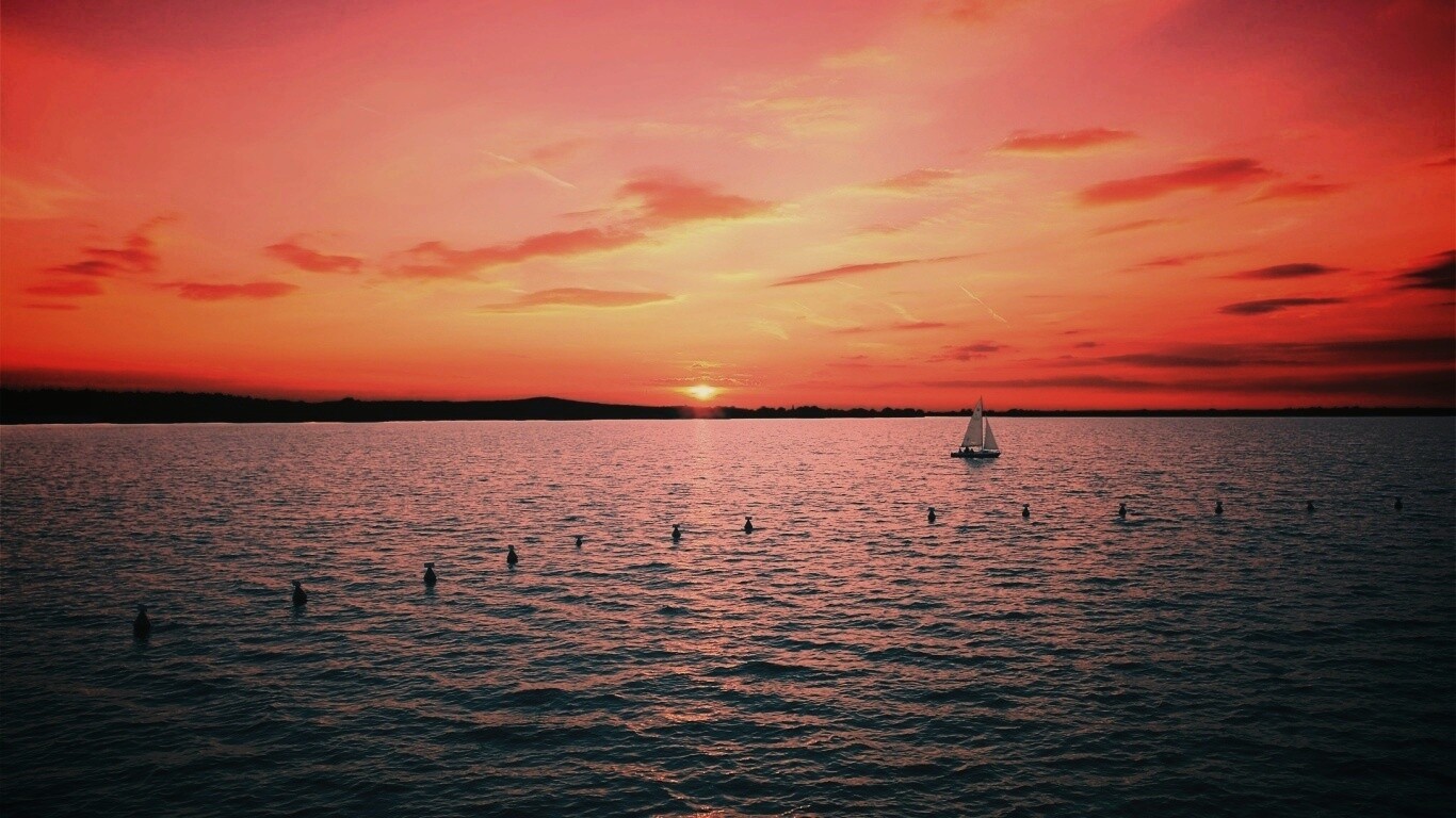 Морской закат обои