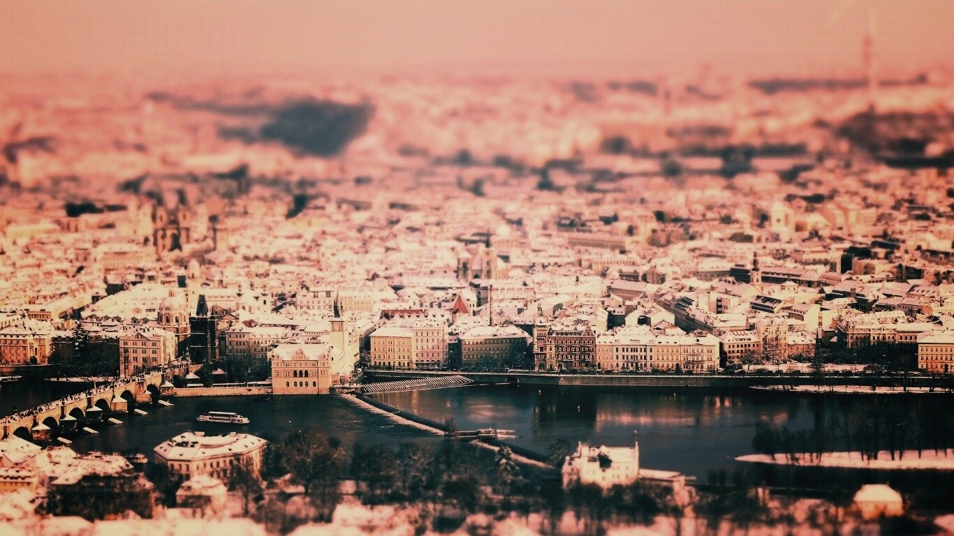 Вид на город обои