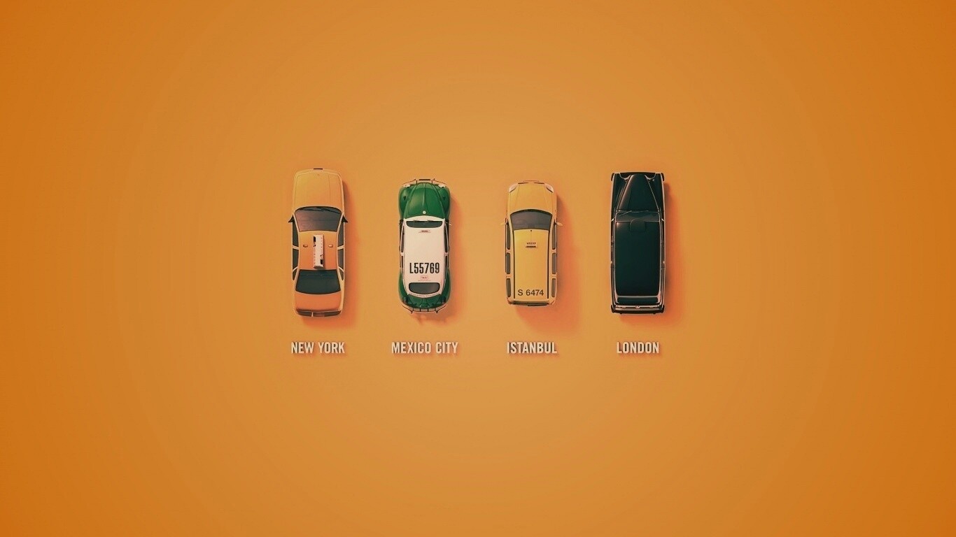 Такси в разных странах мира обои