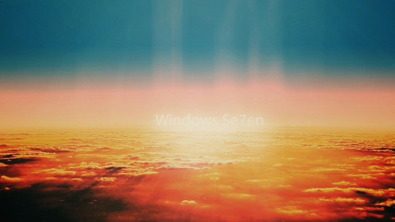 Восход над облаками обои