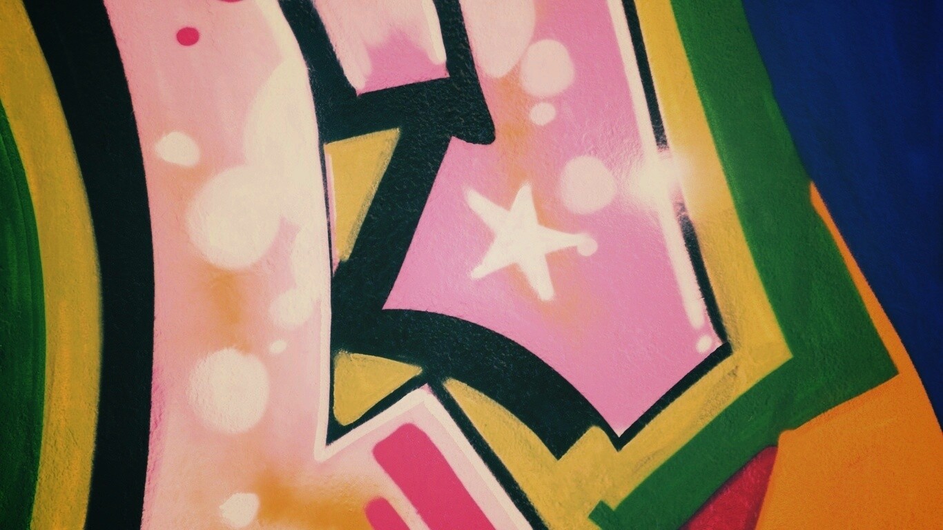 Блик на граффити обои