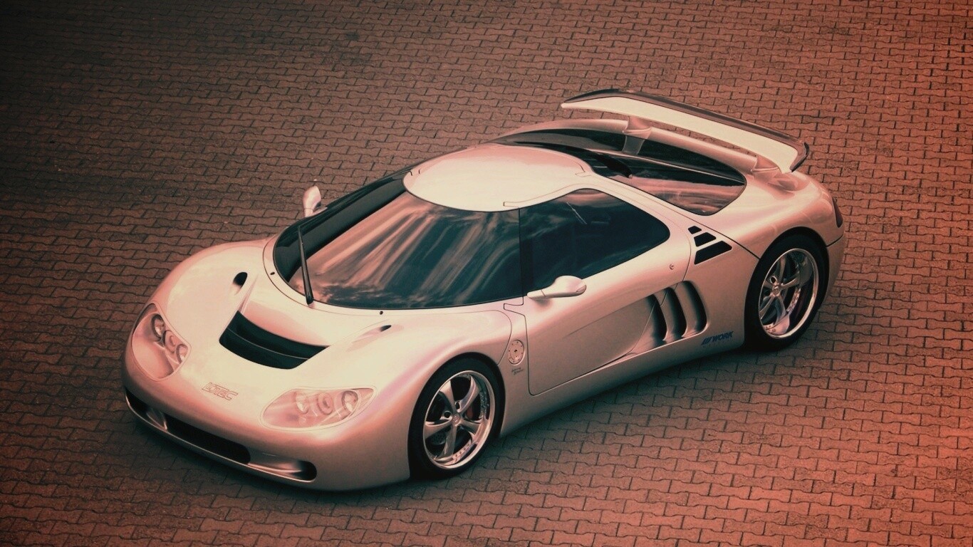 Красивый серебристый спорткар обои