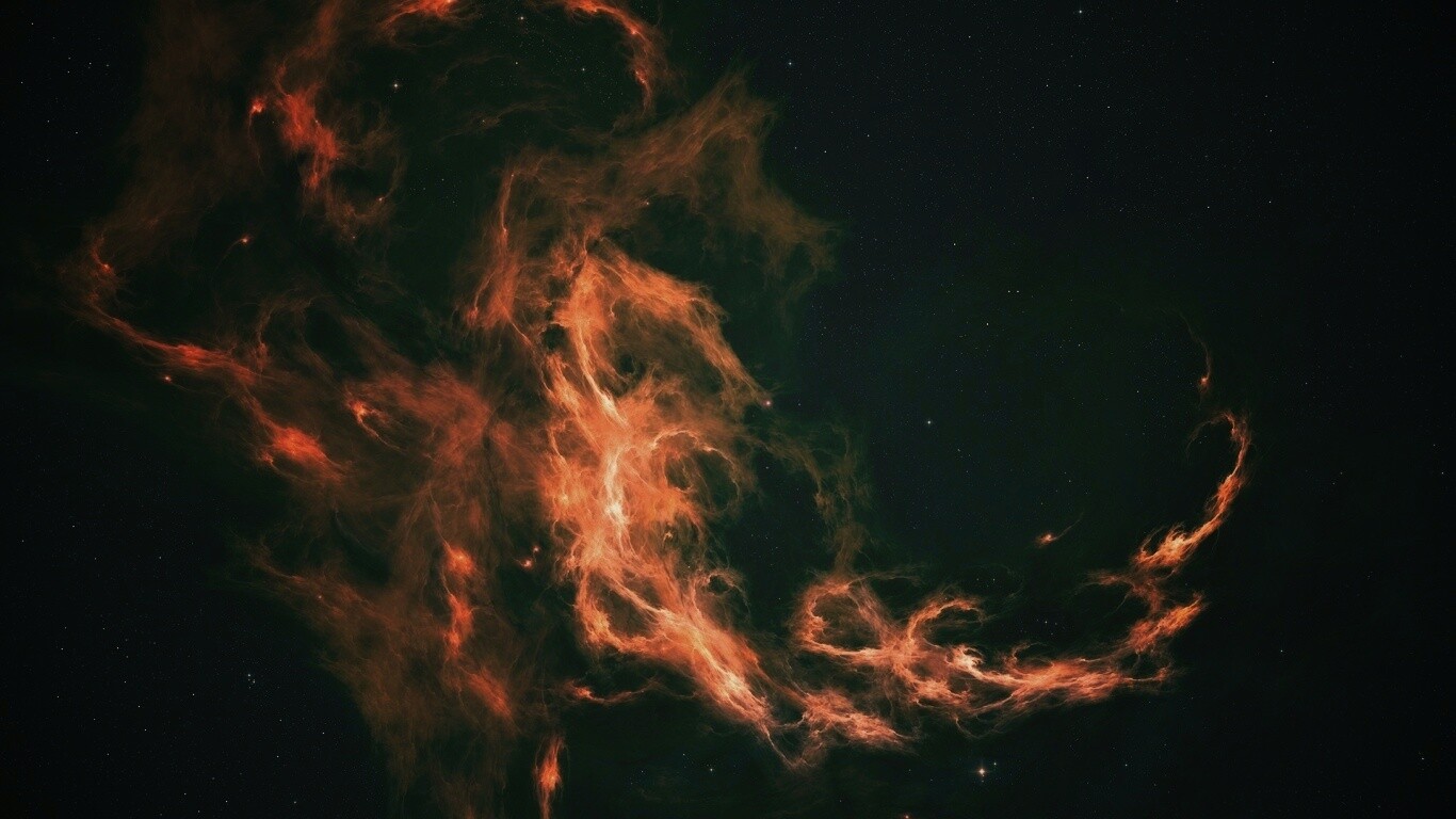 Яркая космическая туманность обои