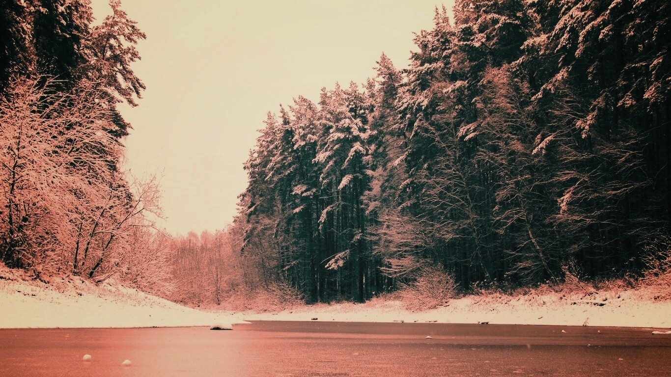 Зимняя дорога обои