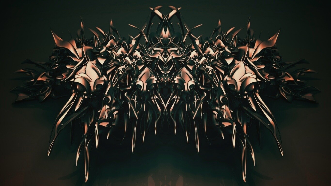 Страшная трехмерная абстракция обои