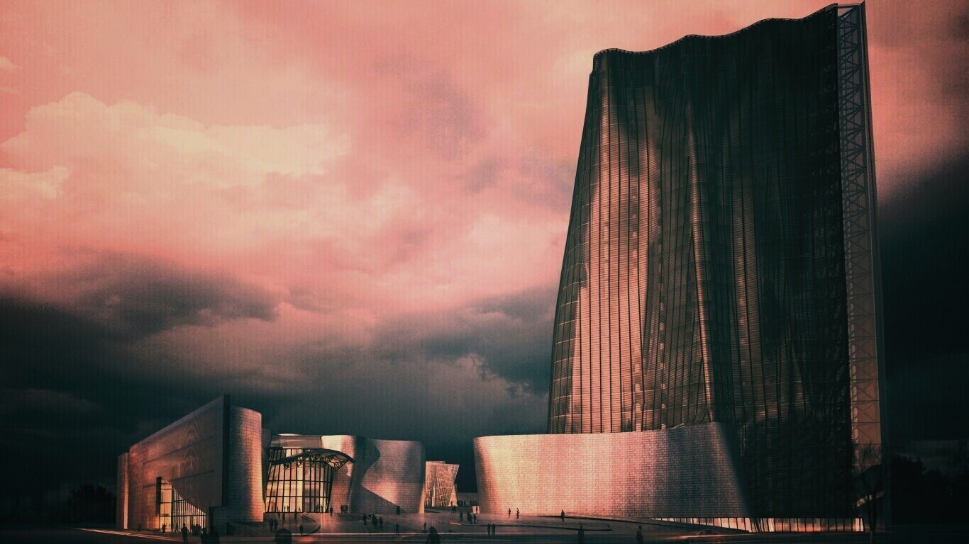 Здание обои