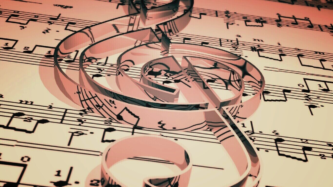 Скрипичный ключ обои