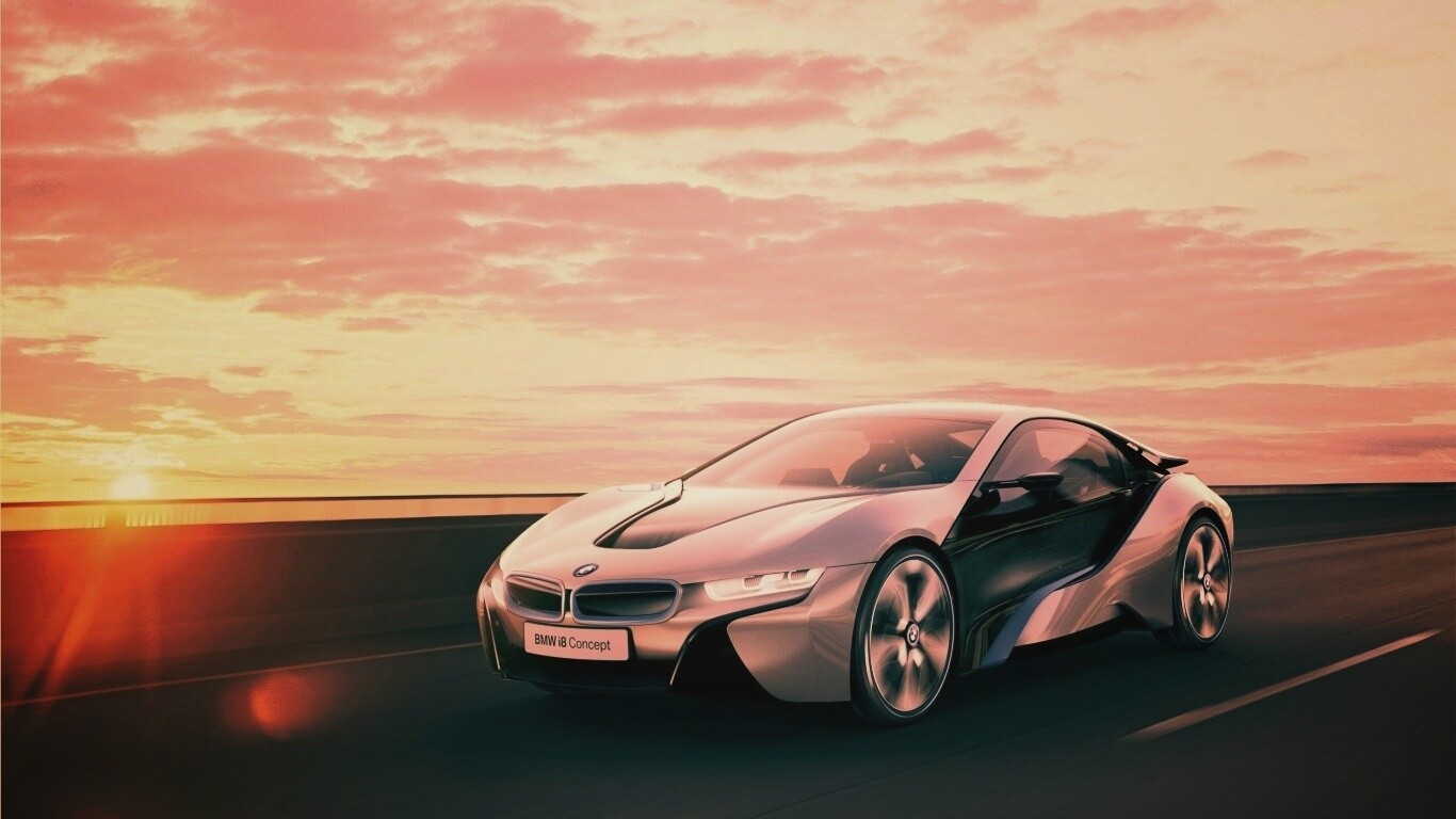 Концепт БМВ на дороге обои