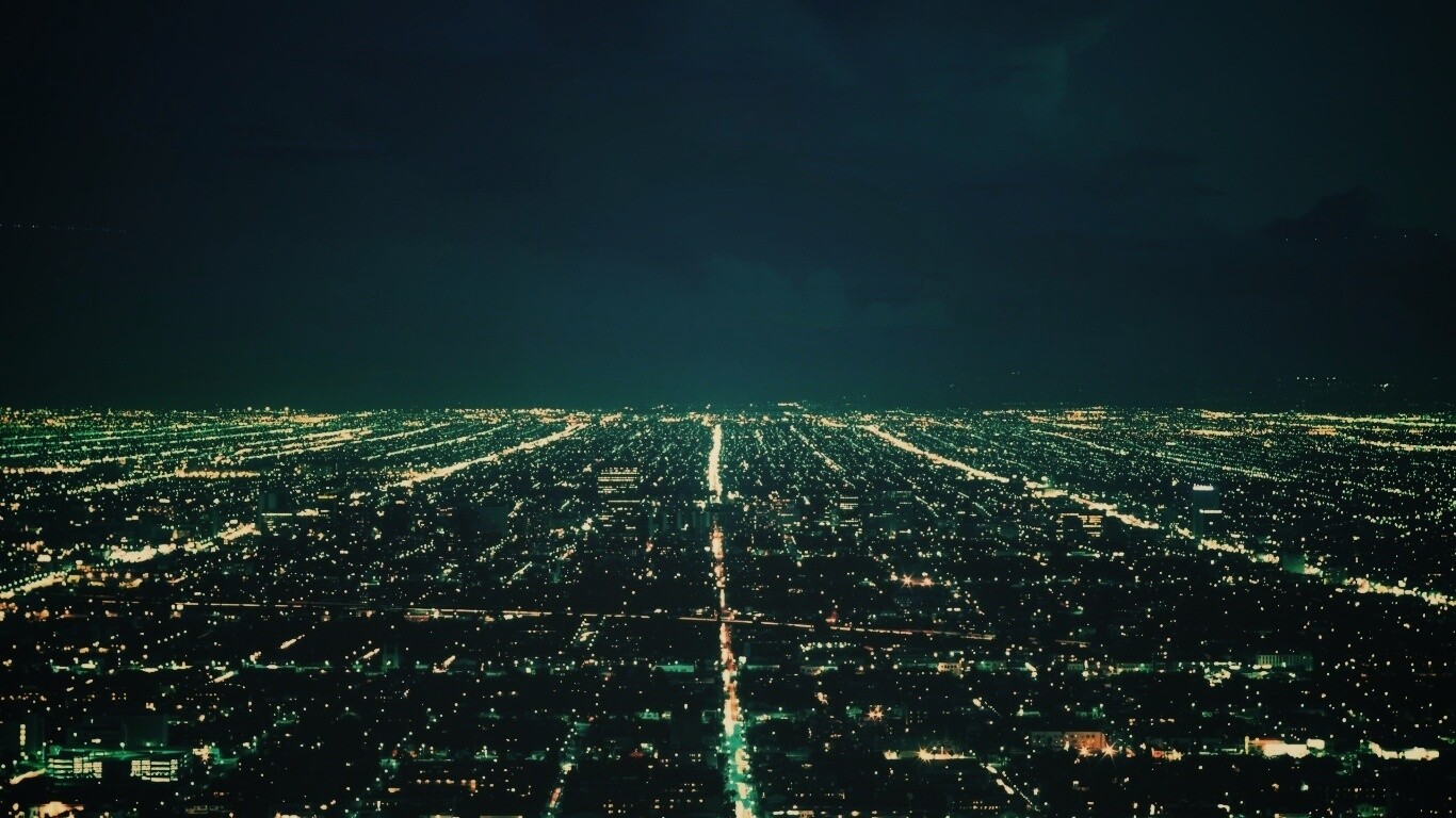 Вид на город с высоты обои