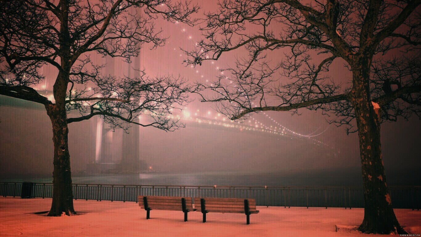 Вечер в Нью-Йорке обои