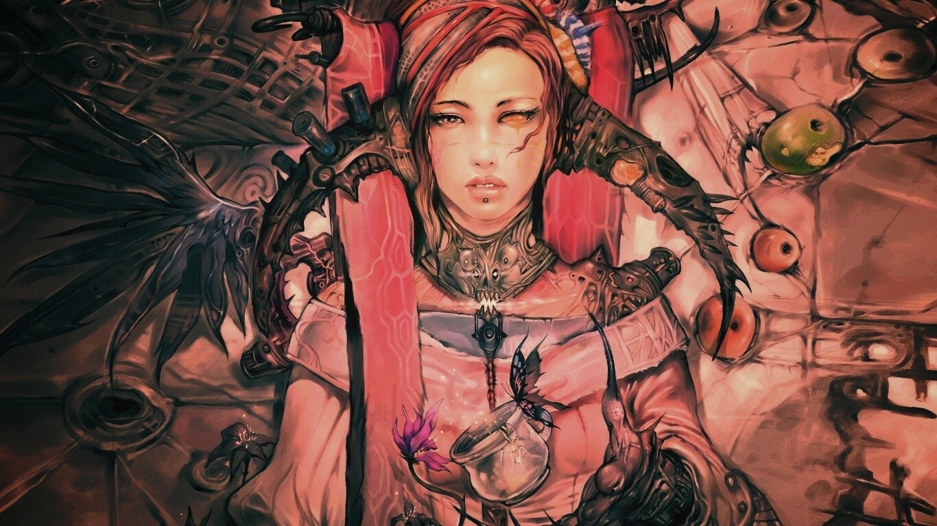 Странная девушка обои