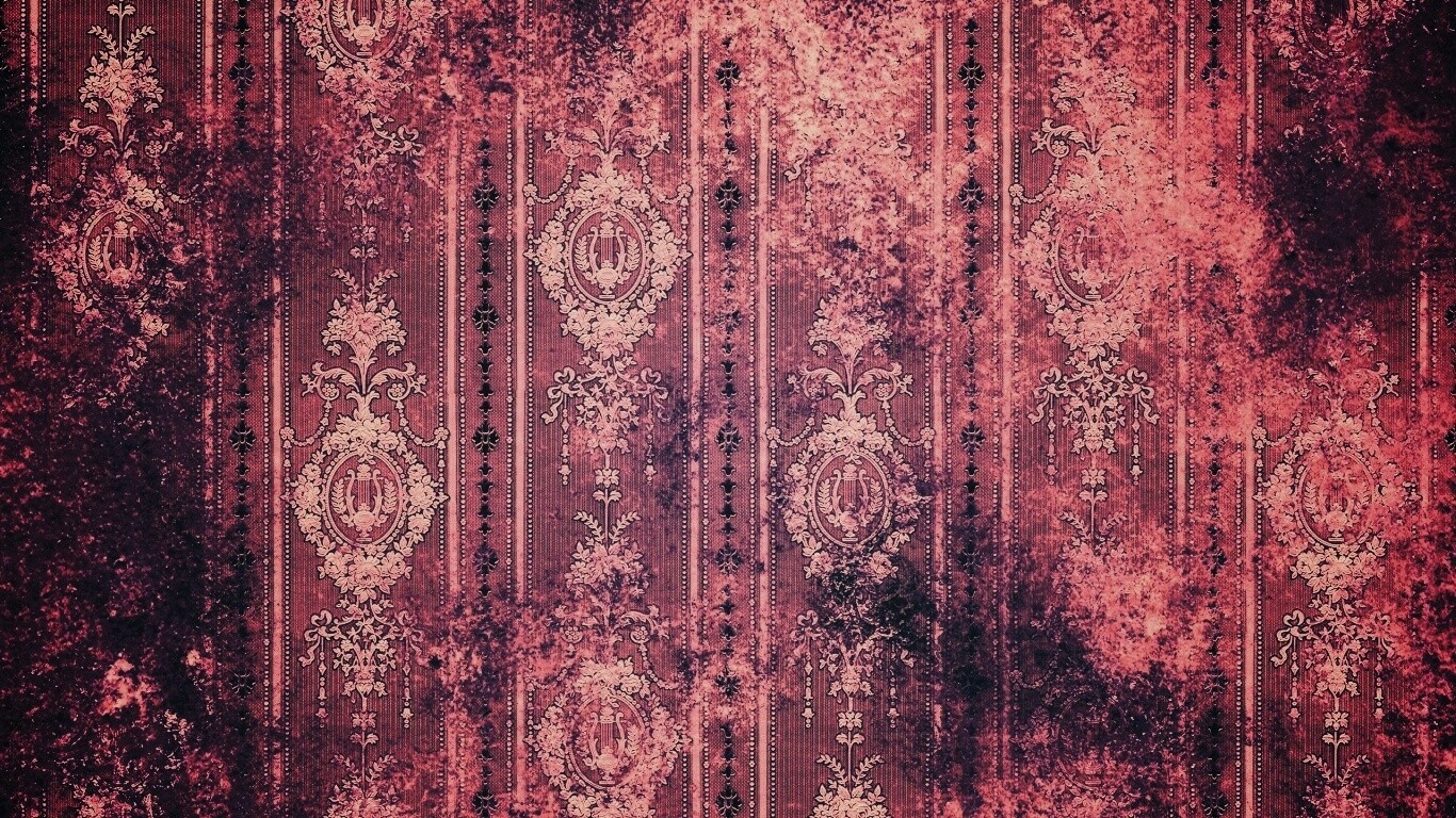 Старинные фиолетовые обои с узорами обои