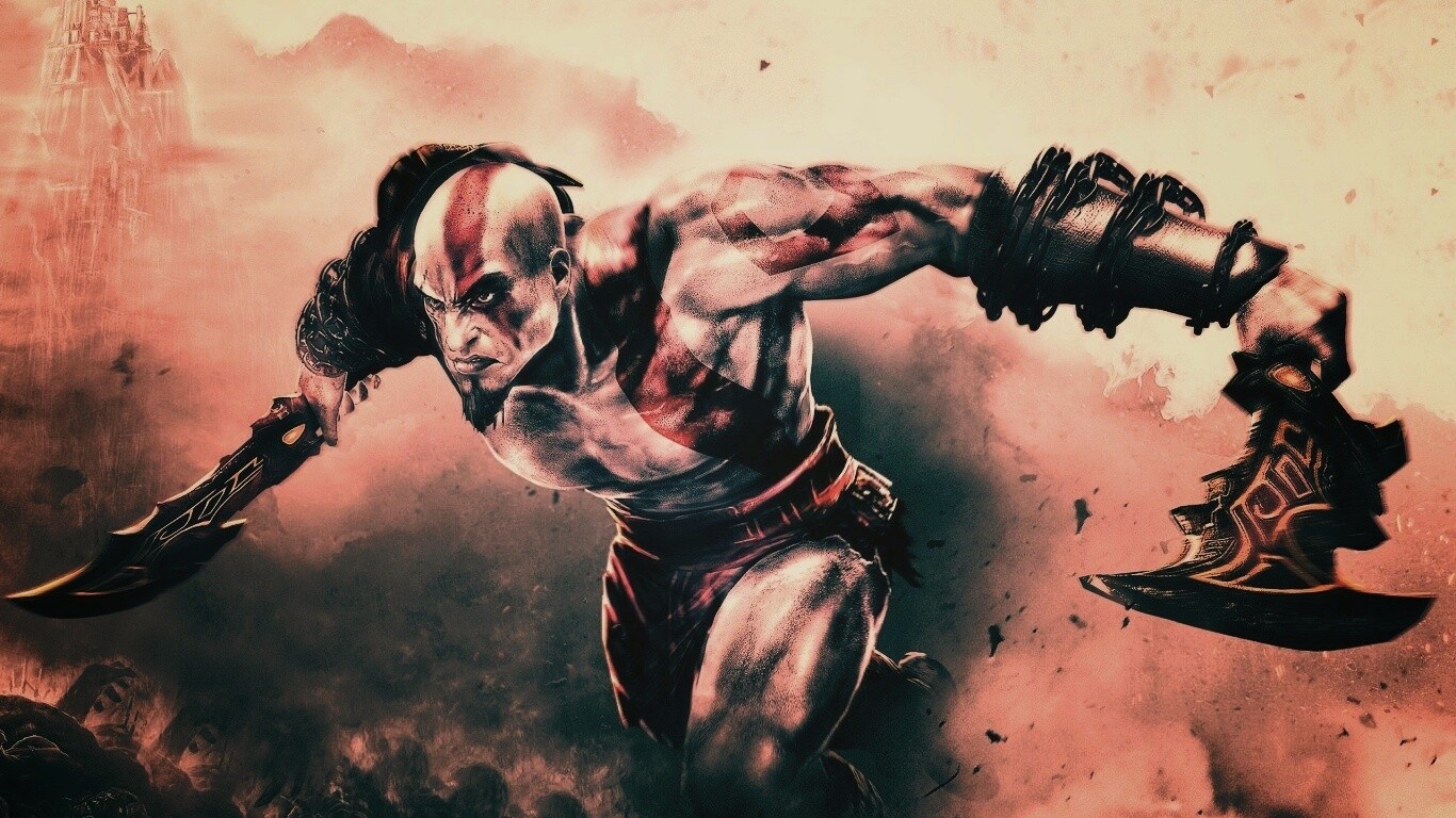 Герой игры God of War обои