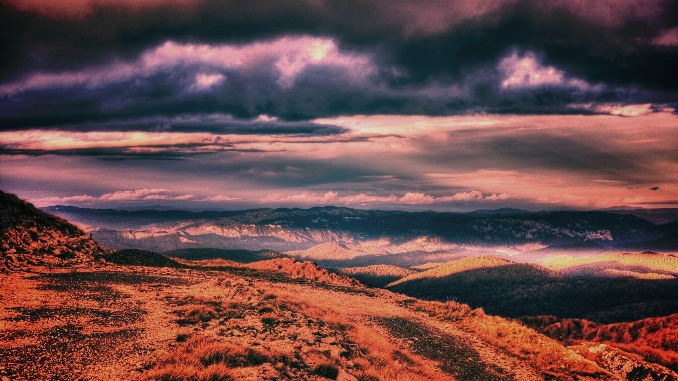 Горы в HDR обои