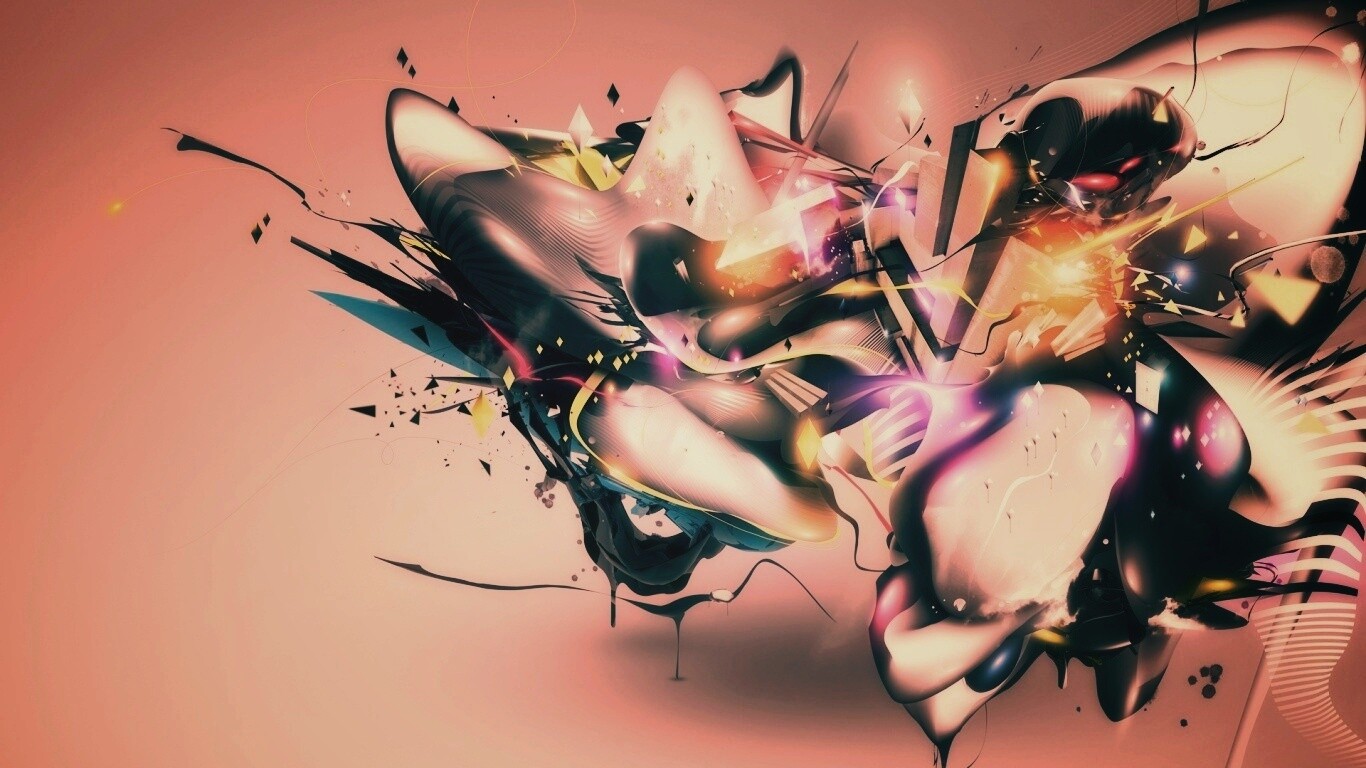 Яркая абстракция обои