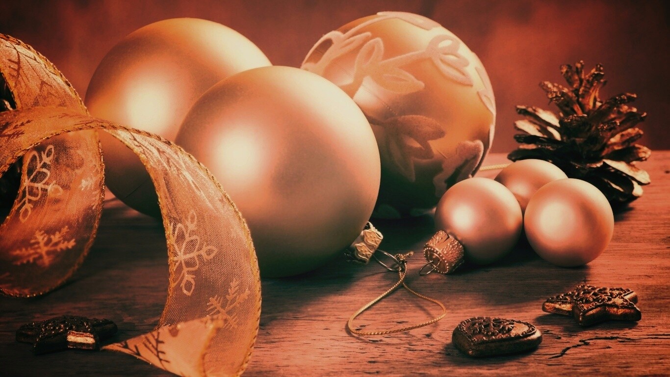 Новогодние атрибуты обои