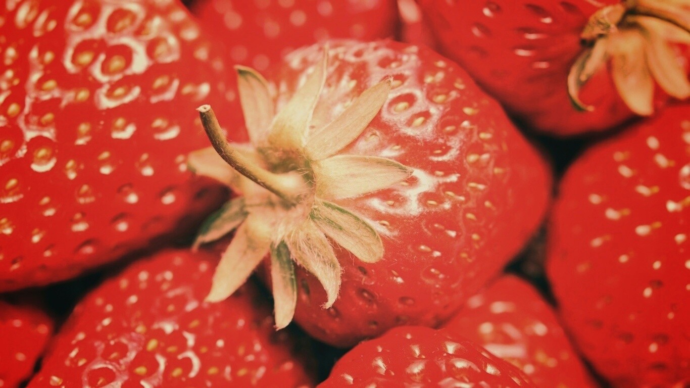 Сочная клубничка обои