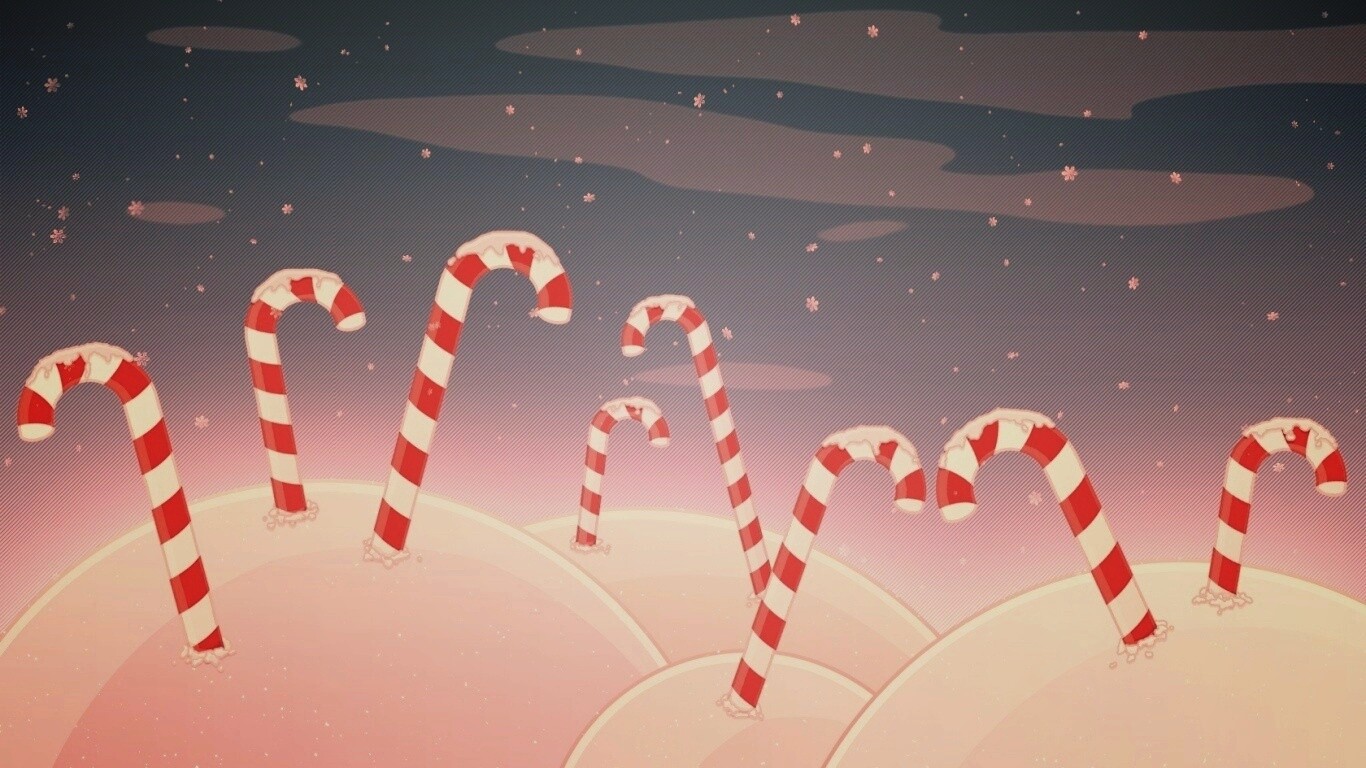 Леденцы в сугробах обои