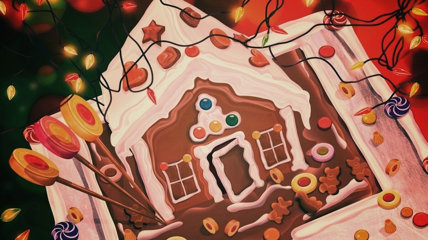 Пряничный домик обои