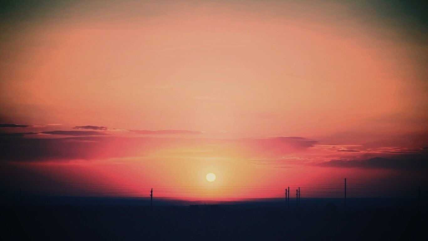 Сказочный закат обои