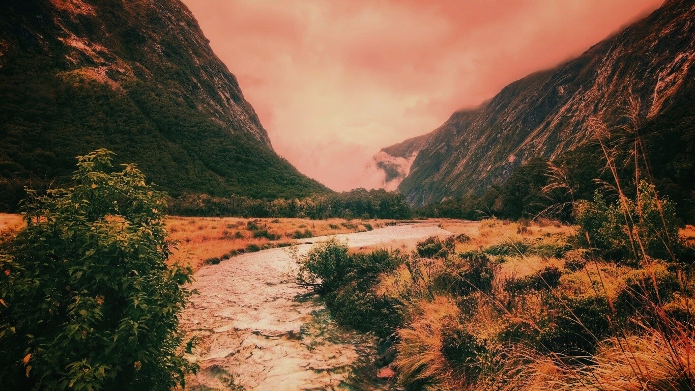 Горная река обои