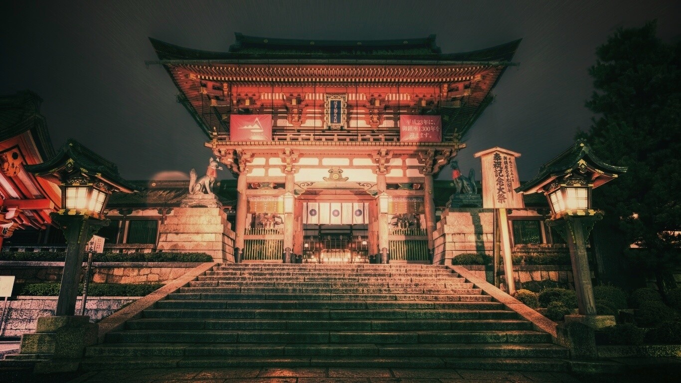 Китайский храм обои