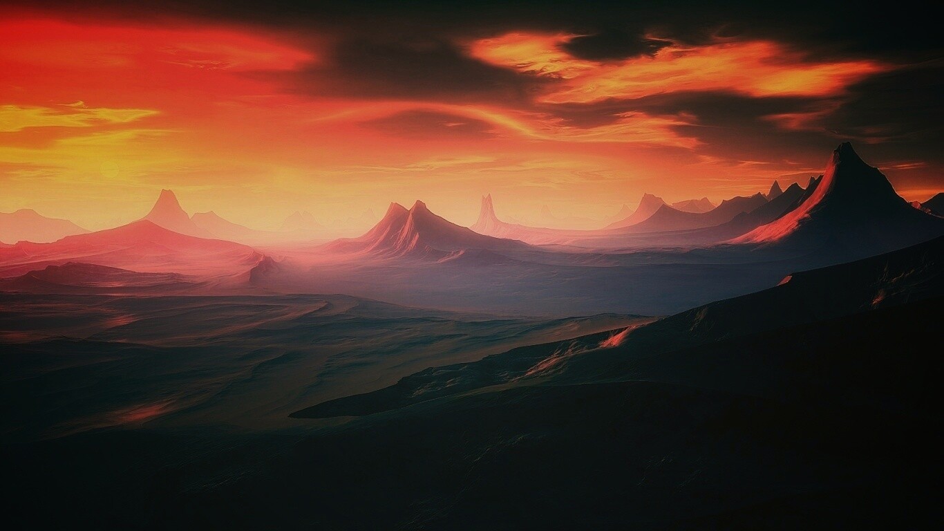 Инопланетный ландшафт обои