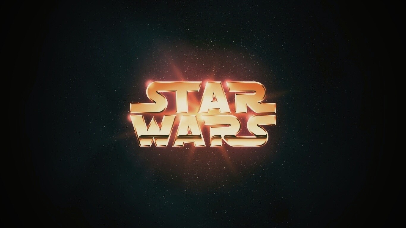 Золотой логотип Star Wars обои