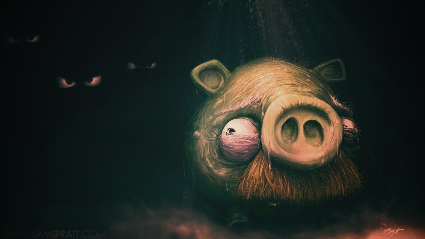 Свинья из Angry Birds обои