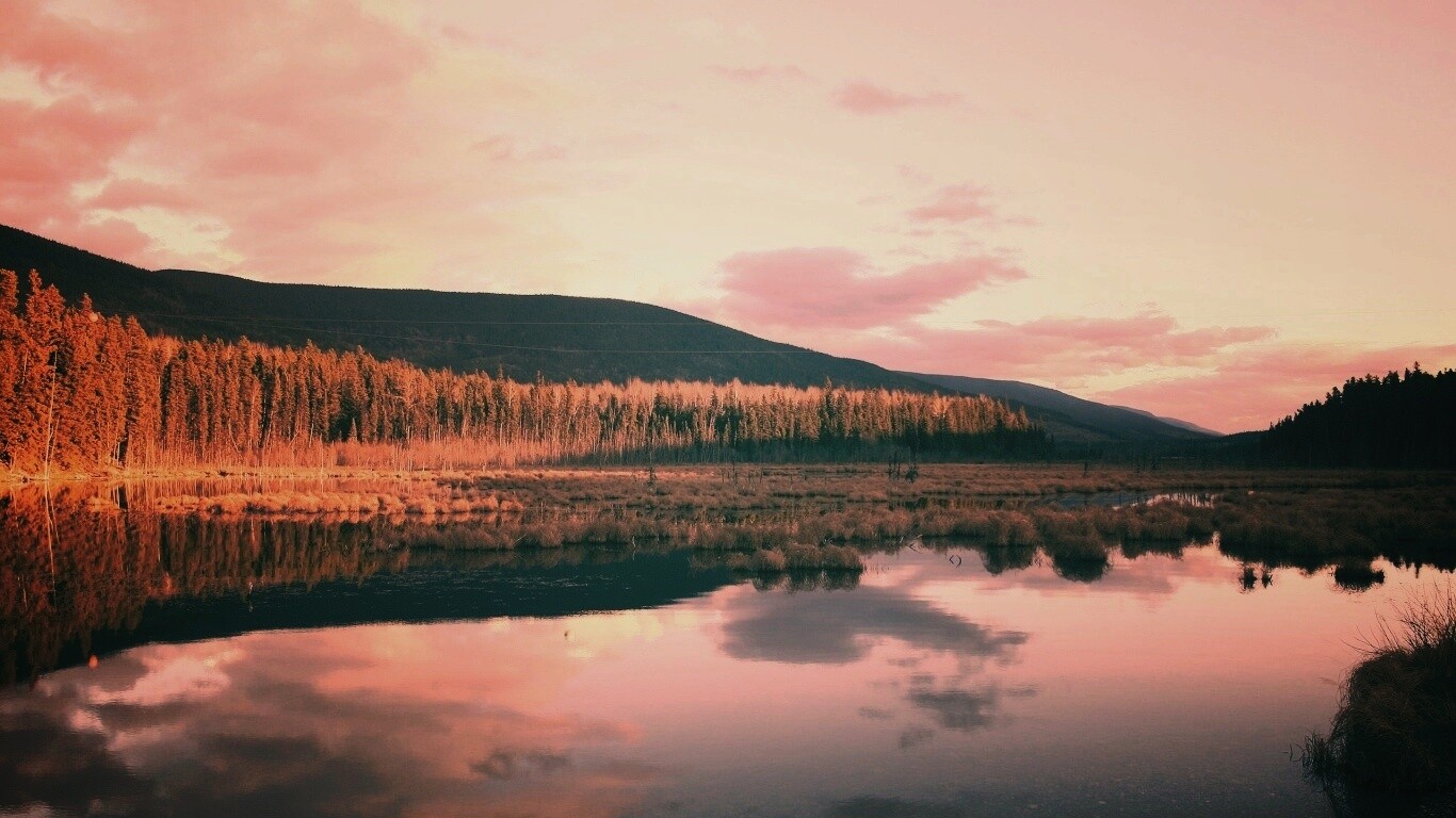 Осеннее озеро обои