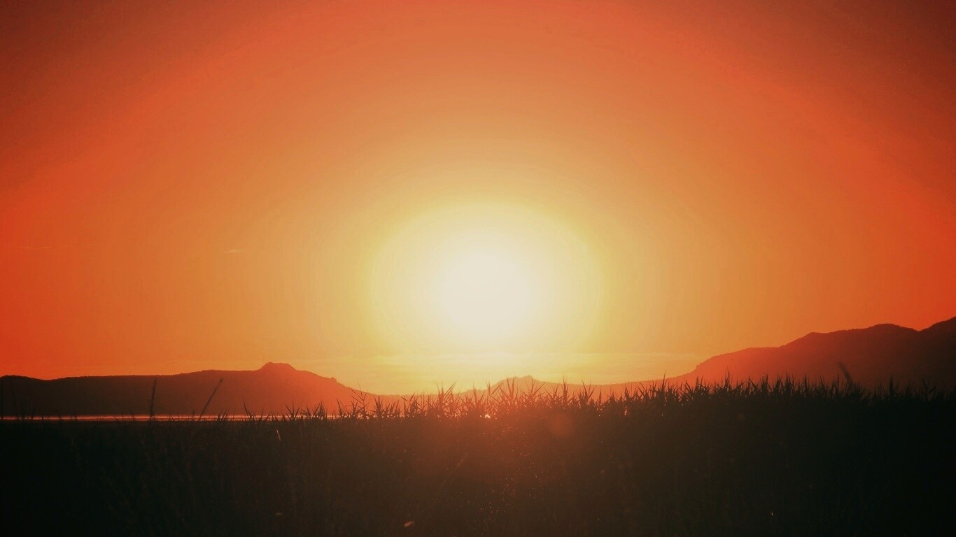 Сельский закат обои