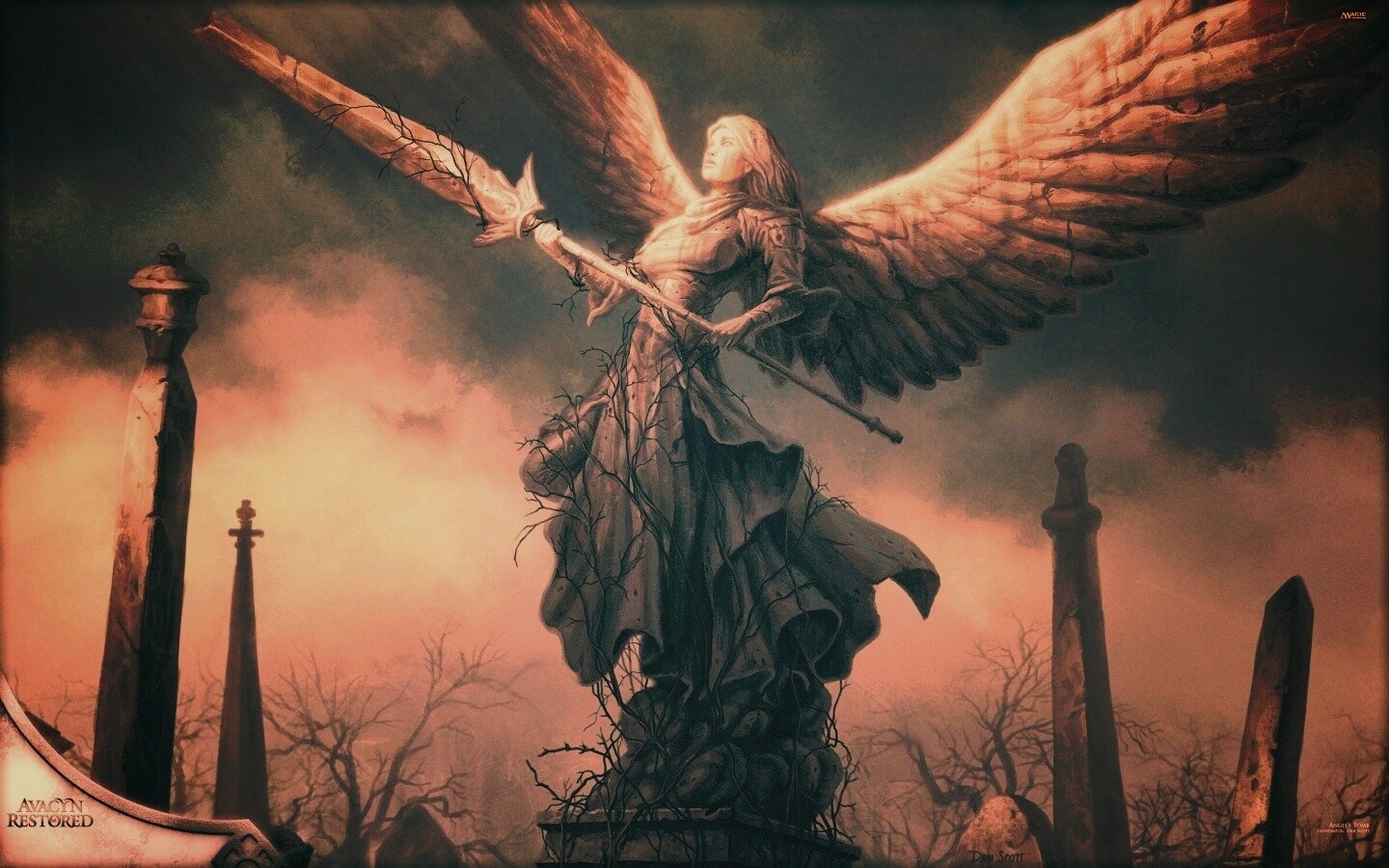 Ангел с мечом обои