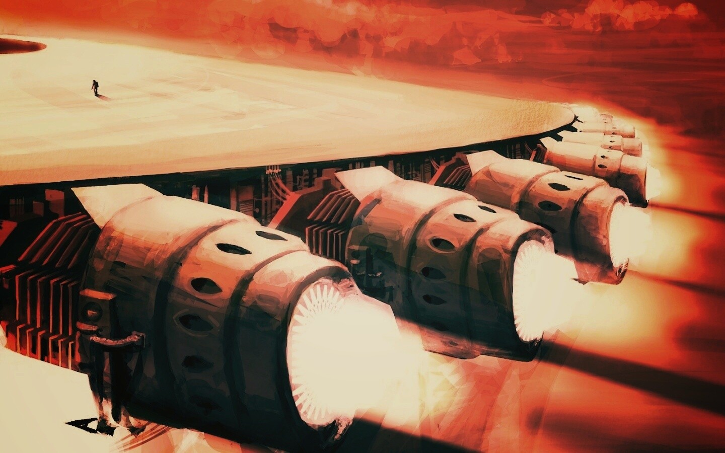 Разгон космического корабля обои