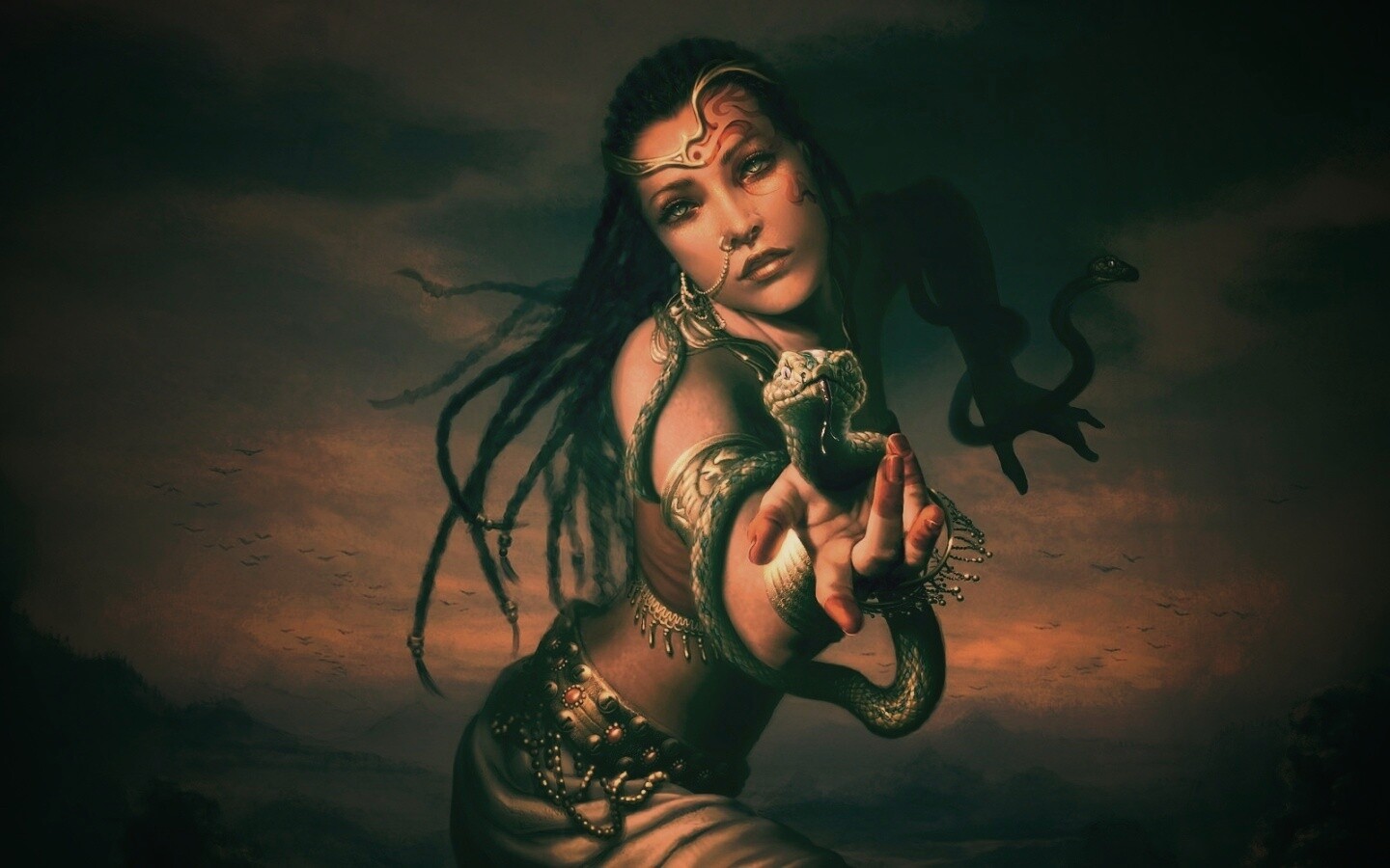 Приручательница змей обои